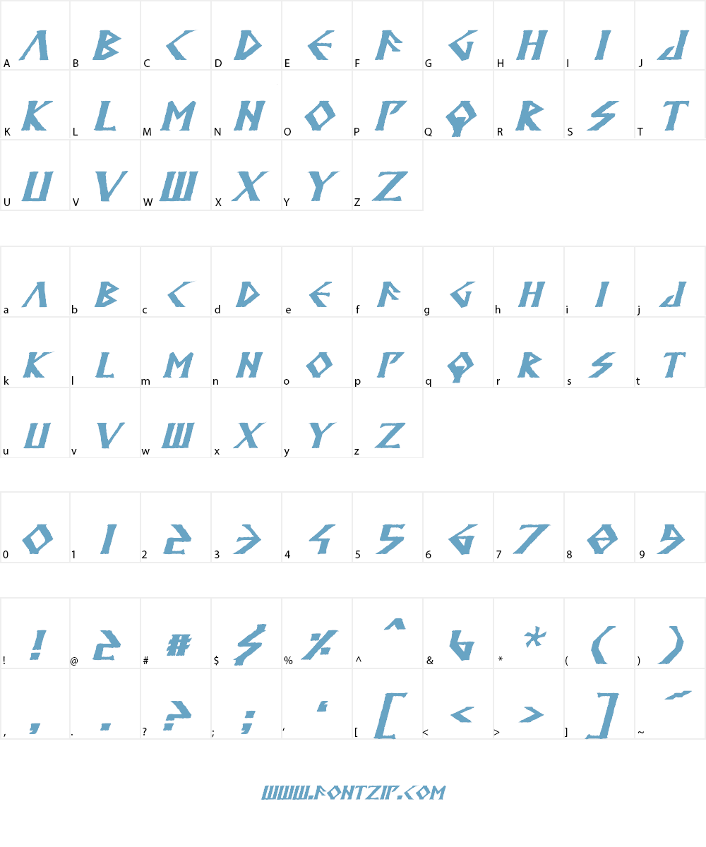 Anglodavek Font Character